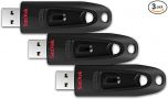SanDisk 32GB 3-Pack Ultra USB 3.0 Flash Drive (3x32GB) - SDCZ48-032G-GAM46T
