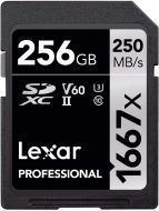 LEXAR PROFESSIONAL 1667X SDXC 256GB U3 V60 UHS-II (up to 250MB/s read, 120MB/s write)