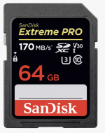 SanDisk Extreme PRO SDXC UHS-I Card 64GB (Up to 170MBPs)