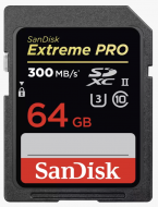 SanDisk Extreme PRO UHS-II Card 300mb/s 64GB