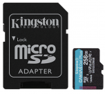 Kingston Canvas Go! Plus microSD Memory Card for Android mobile devices, action cams, drones and 4K video production 256GB