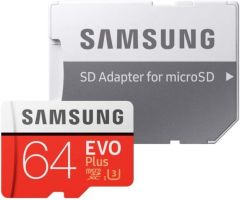 Samsung MicroSDXC EVO Plus 64GB with Adapter [R:100 W:60]
