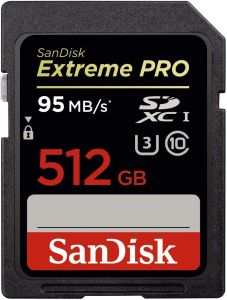 SanDisk Extreme PRO SDHC And SDXC UHS-I Card 512GB