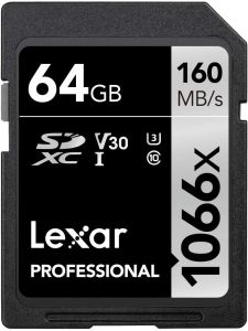 LEXAR Professional 64GB 1066x SDXC™ UHS-I 記憶卡 SILVER系列