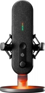 SteelSeries Alias Prism with AI Noise Cancellation + Desktop Stand and Boom Arm Adapter - Black
