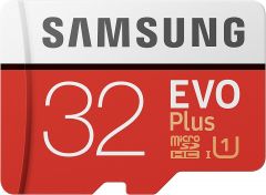 Samsung 32GB EVO Plus UHS-I microSDHC Memory Card with SD Adapter