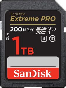 SanDisk Extreme PRO 200MB/s SDXC UHS-I Memory Card 1TB