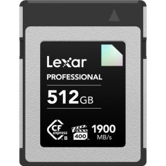 LEXAR PROFESSIONAL CFexpressTM TYPE B CARD “DIAMOND SERIES” 512GB (up to 1900MB/s read, 1700MB/s write)