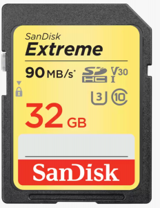 SanDisk Extreme SD UHS-I Card 90MB/s 32GB