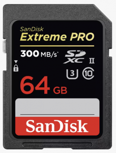 SanDisk Extreme PRO UHS-II Card 300mb/s 64GB