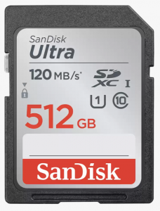 SanDisk Ultra SDXC 512GB 120mb/s
