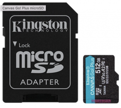 Kingston Canvas Go! Plus microSD Memory Card for Android mobile devices, action cams, drones and 4K video production 512GB