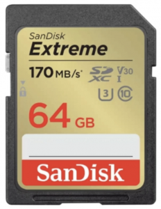 SanDisk Extreme SD UHS-I Card 170mb/s - 64GB