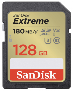 Sandisk Extreme SD UHS-I Card 180mb/s - 128GB